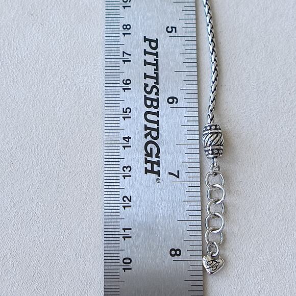 Brighton Charm Bracelet Barrel Beads Silver Plated Double Lobster Clasp 7-8" - Picture 3 of 3